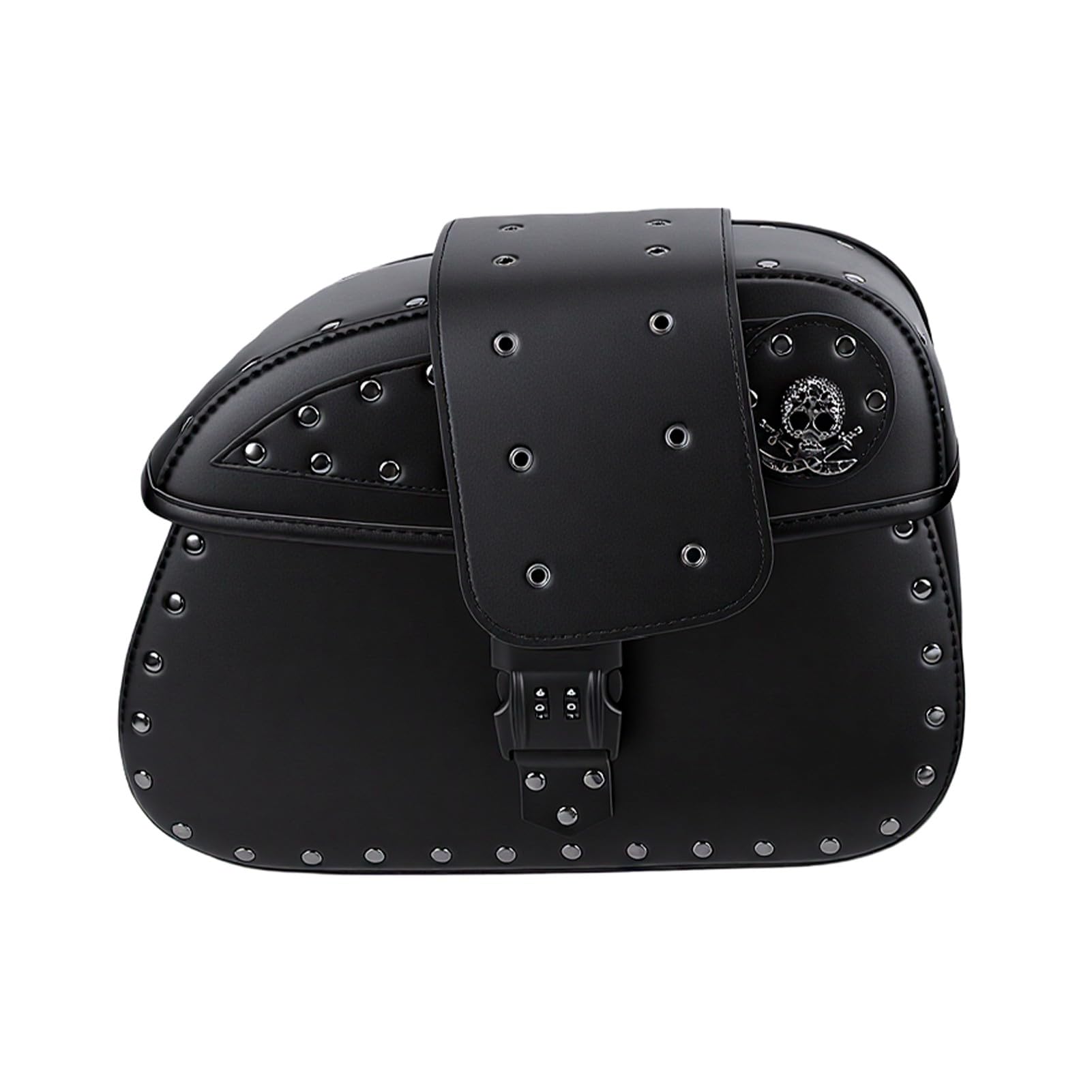 aqxreight Uniwersalne Torby Boczne Motocyklowe Sakwy ze Skóry PU 30L
