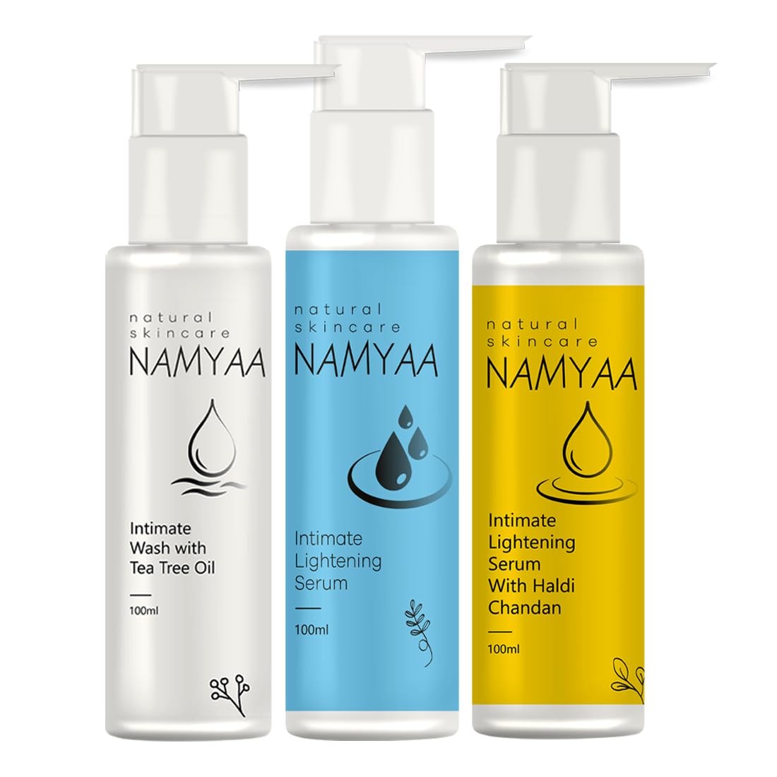 Namyaa Intimate Value Kit 300Ml |Pack Of 3|For Women Intimate Area|Help to Keep Intimate Area Hygienic,Odour Free,Rash Free|