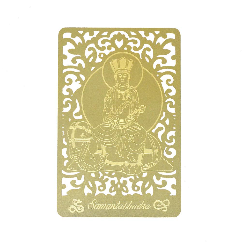 Juanxian Gold Feng Shui Bodhisattva For Dragon&Snake (Samantabhadra Printed En Card W4120