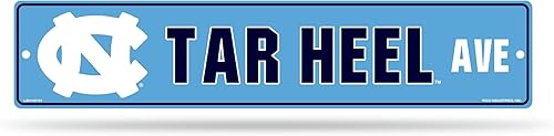 Rico Industries NCAA North Carolina Tar Heels - Letrero de calle (5 x 24 pulgadas), color azul