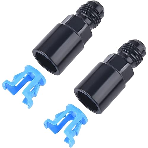EVIL ENERGY 8AN Male to 3/8" SAE Quick-Disconnect Female Push-On EFI Fuel Rail Fitting 2PCS