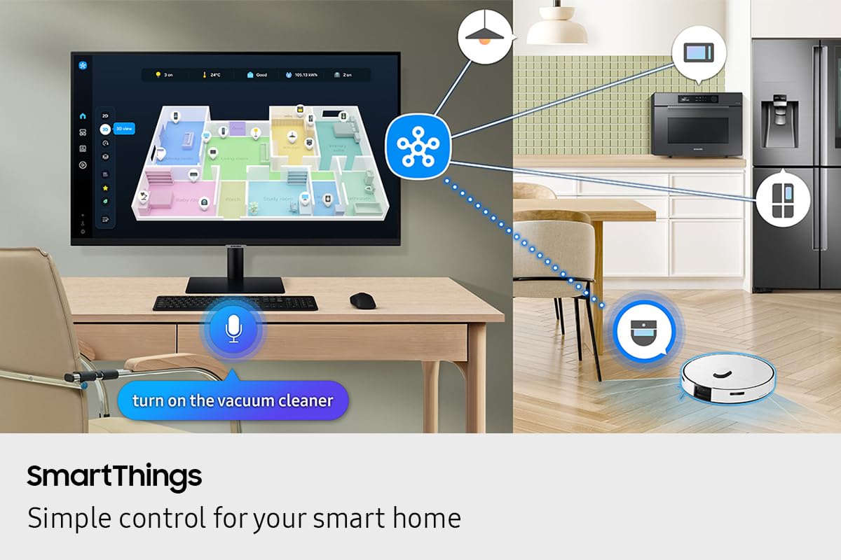 Samsung LS32FM702UUXXU 32" 4K Ultra HD HDR10 Smart Monitor with Speakers - 3840x2160, USB-C, HDMI, WiFi, Bluetooth, Smart Hub for TV streaming, Catch Up Apps and Gaming Hub — view 10