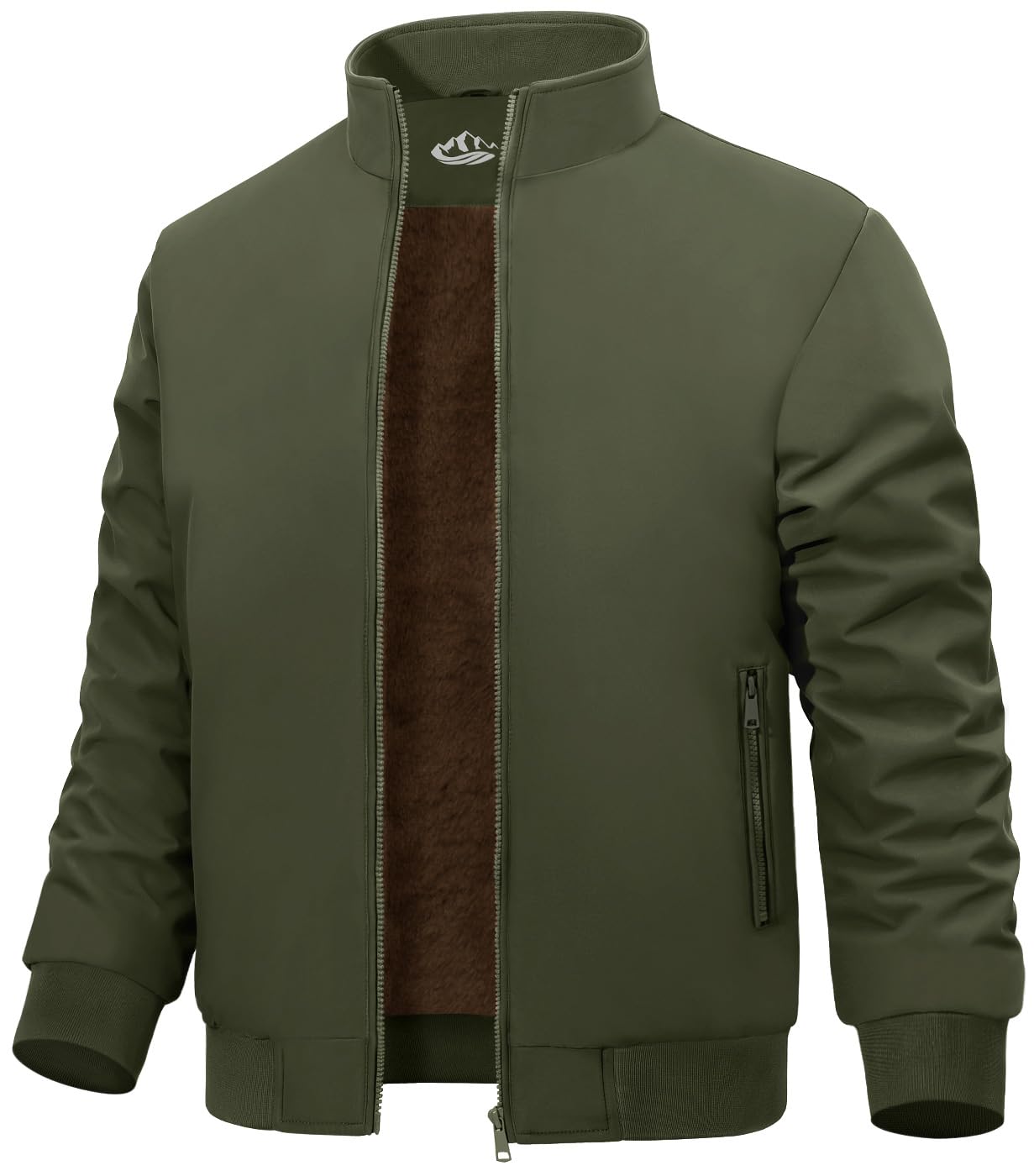 Lonya Giacca Bomber Invernale Uomo Giubbotto Pile Termica Aviator Jacket Antivento Impermeabili Casual Con Cerniera e Tasche