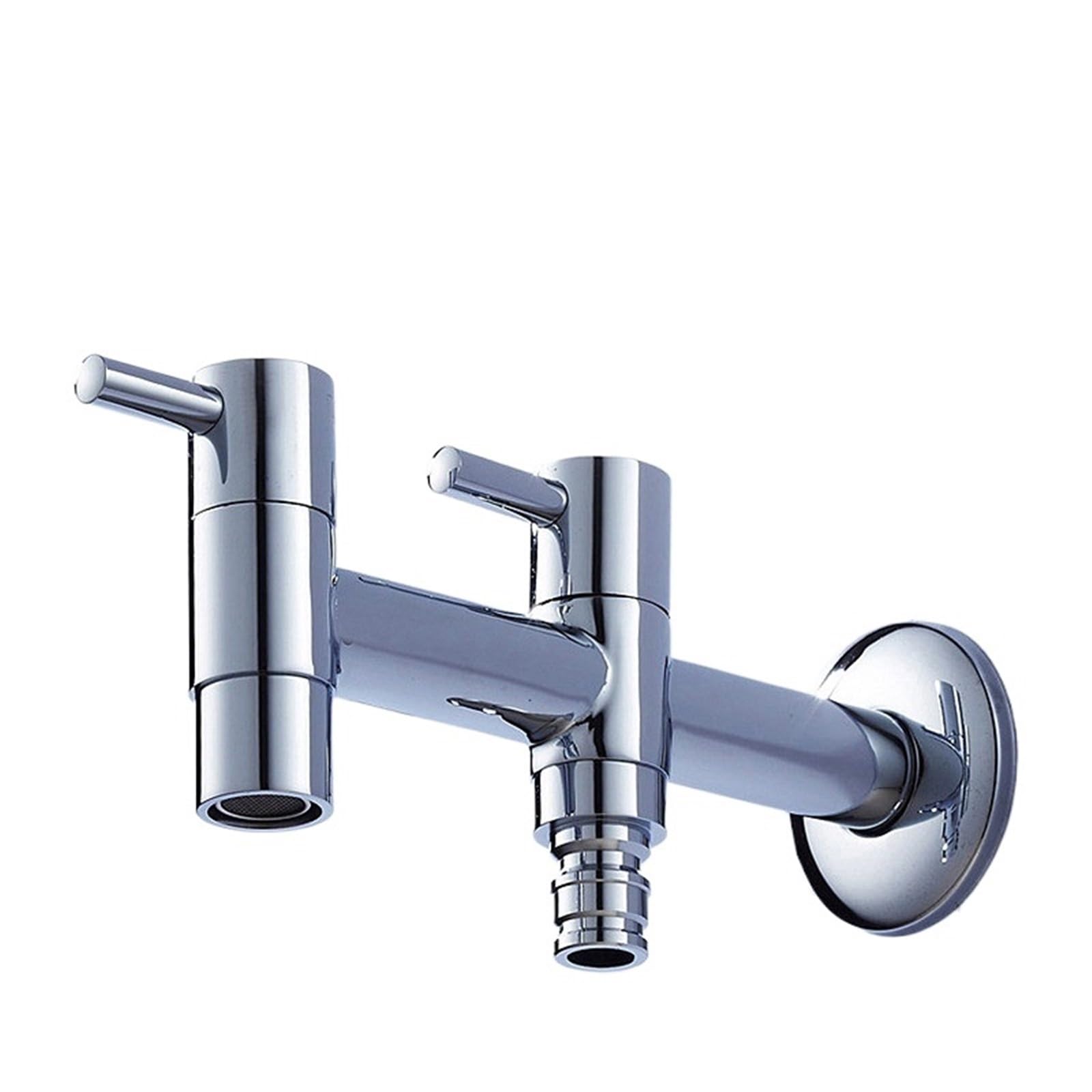 Garden Taps Garden Faucet Brass Double Handle Use Bib-Cock Washing Machine Copper Bibcock,Toilet Tap(Style 1)