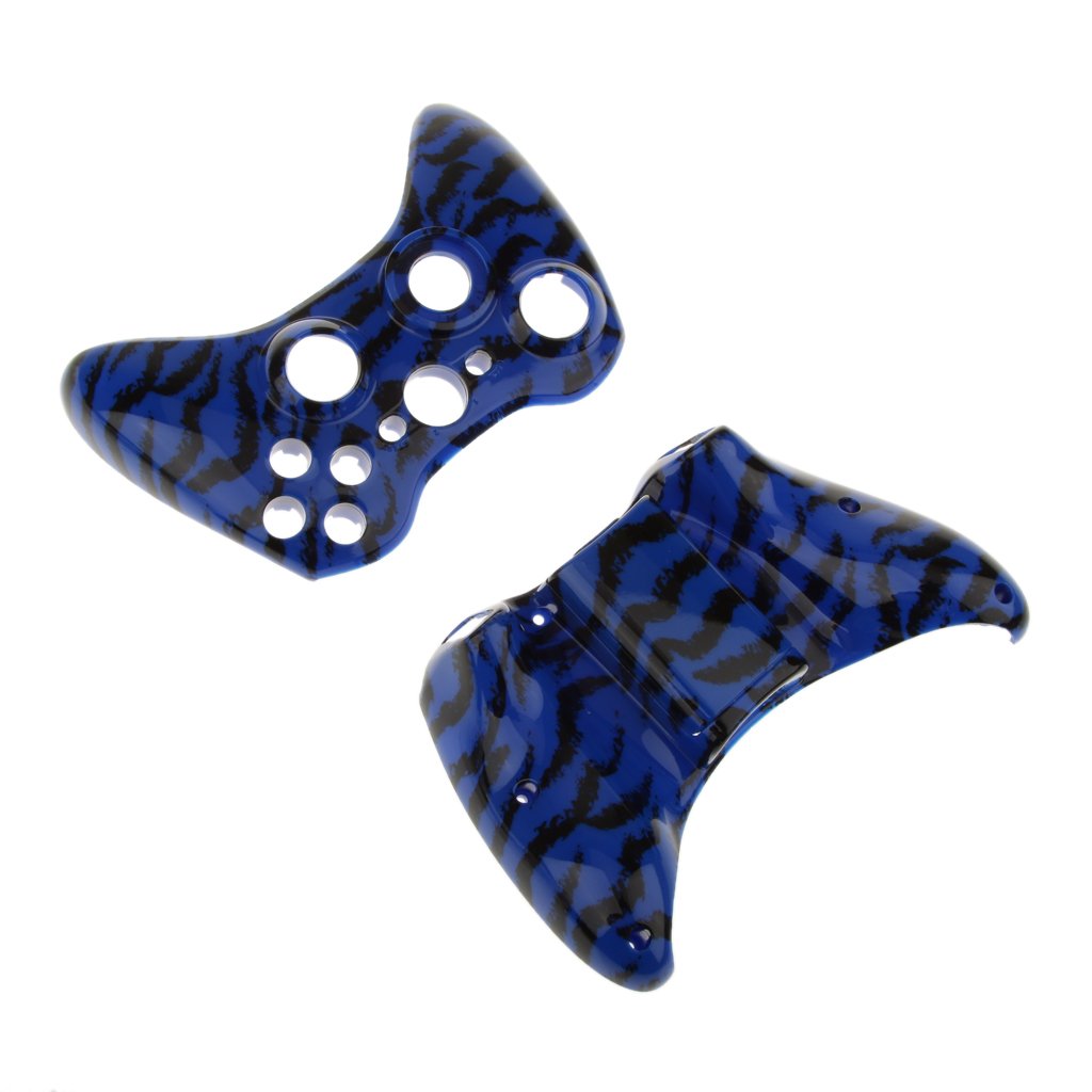 Plastic Replacement Case Shell Skin Button Housing Kit for Xbox 360 Controller-Blue Tiger Easy Install Gaming Electronics