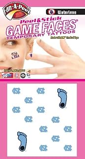 North Carolina – Waterless Peel & Stick Temporary Fingernail Tattoos – 12 Fingernail Tattoos & 2 Spirit Tattoos