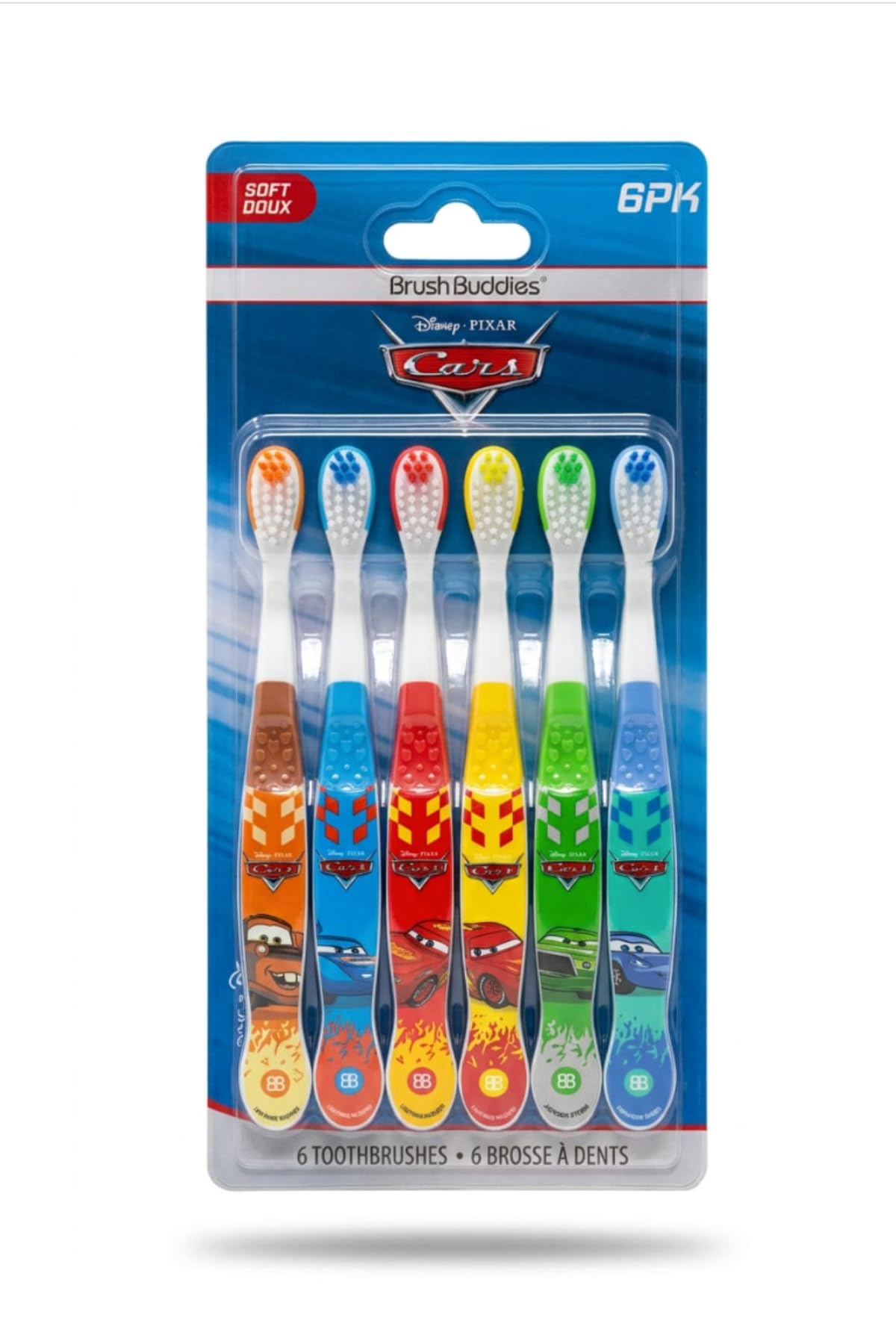 Amazon.com: Brush Buddies Disney Pixar Cars Kids Toothbrushes 6