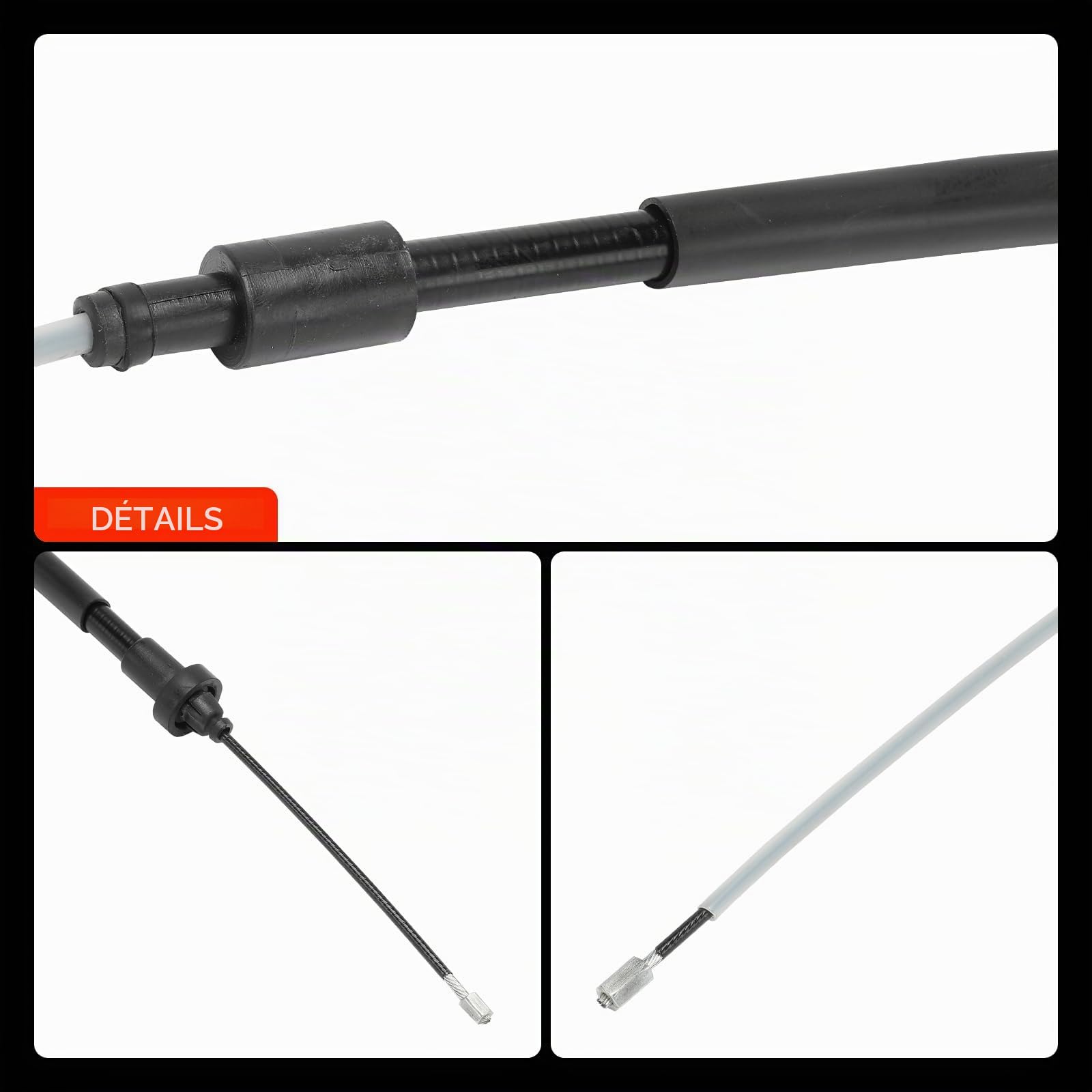 Frankberg 2 câbles de frein à main arrière 474658 | Compatible avec: DS3 Cabriolet SB, C3 Box/Hatchback SC, DS3 Crossback UC UJ UR, C3 II SC, DS3 Cabriolet, DS3 SA