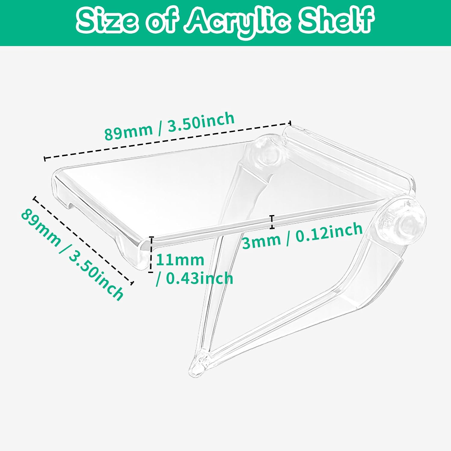 6PCs Acrylic Display Risers Stand Computer Monitor Clear Display Shelf Computer Screen Decor for Mini Figurine Home Office Desk Figures Organizer