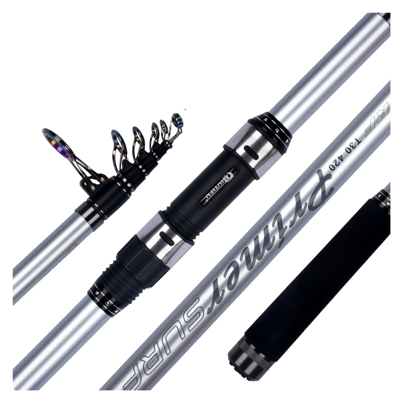 MDSIOKHJ Fishing Rod Surf Rod 5.0/4.5/4.2/4.05/3.9m Telescopic Fishing Travel Spinning Power 60-200g Throw Surfcasting Shore Casting Pole(5.0m(60-150g))