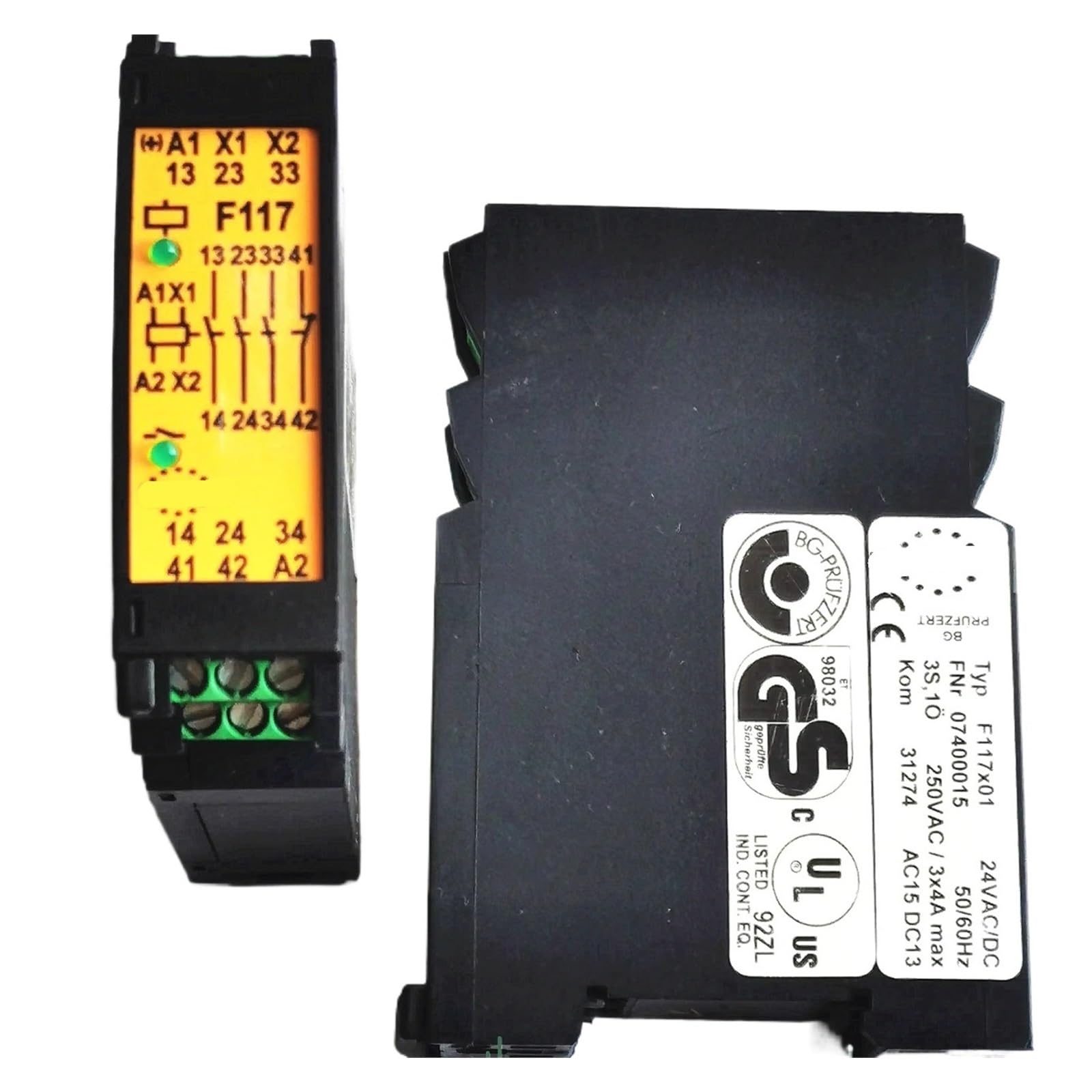 ZVQYSGIW 1pcs F117X01 24VAC/DC F117 Relay 50/60Hz
