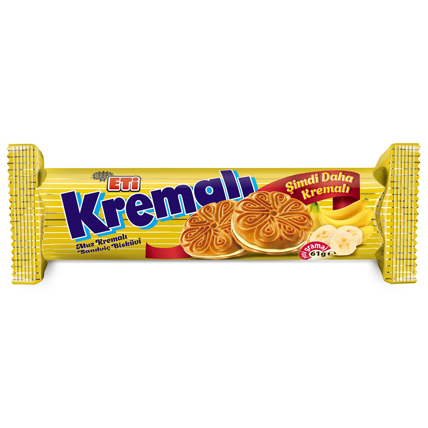 Eti Kremalı Muzlu Bisküvi 61 g Tekli Paket