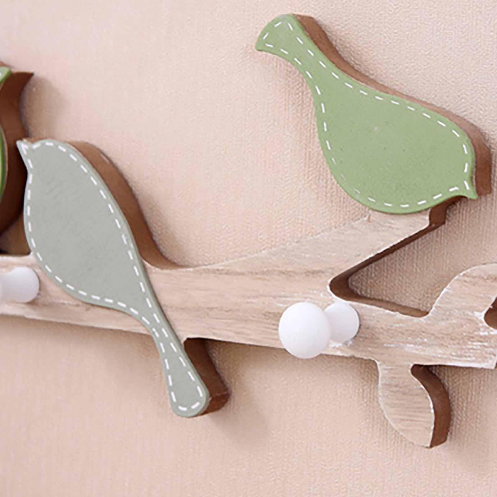 Ganchos para abrigos para montar en la pared, perchero creativo y moderno, gancho de almacenamiento de entrada, ganchos de fila de madera, ganchos para colgar bata y toalla, 2 piezas