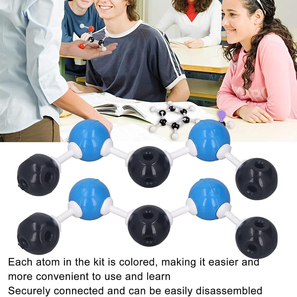 HEYOUTH Kit Modello Molecolare, Atom Link Modello Chimica Set,Atom Molecular Models Links 1049 pezzi con atomi, legami e orbite, per l’apprendimento della Chimica molecolare Organica inorganica