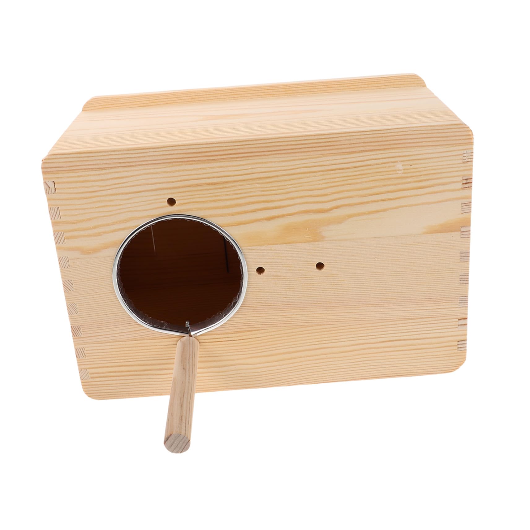 Hemobllo Nido per Allevamento Cocorite in Legno Solido con Isolamento Termico Supporto Stagionale Design Appeso per Pappagalli Calopsite e Conuri