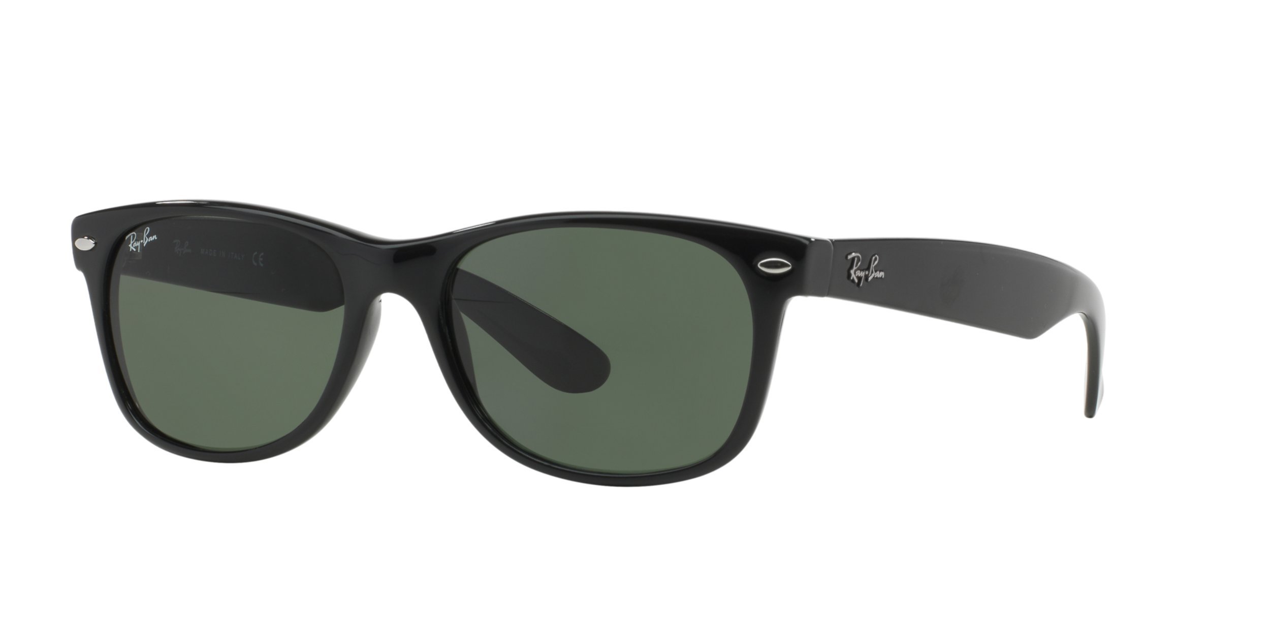 Ray-Ban RB2132 Sonnenbrille New Wayfarer Gr. 55 mm, Grüne Linse Ansicht 3