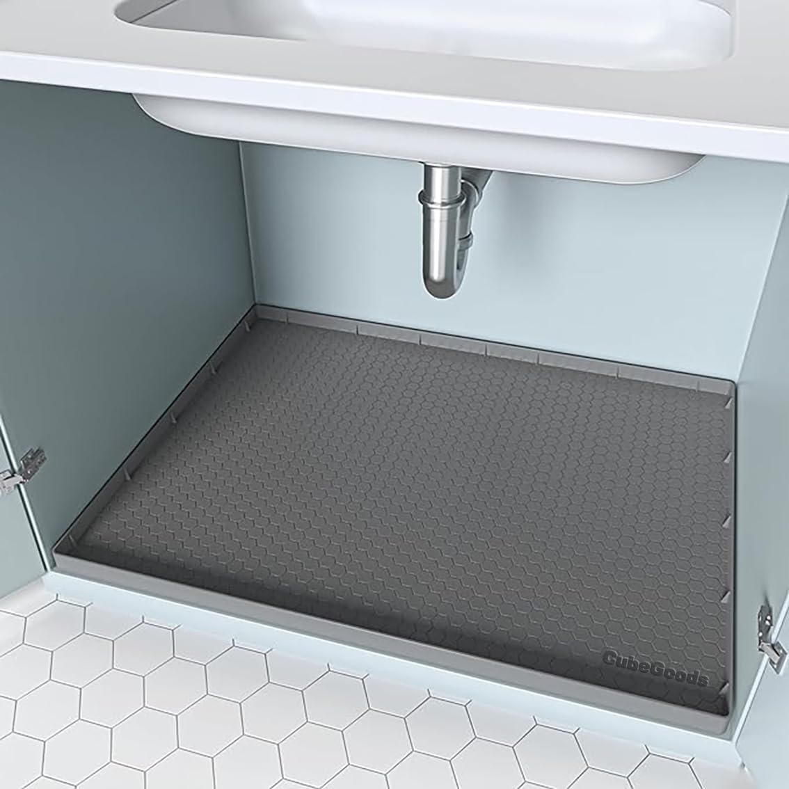 CubeGoods Under Sink Mats for Kitchen Waterproof, 34"X22