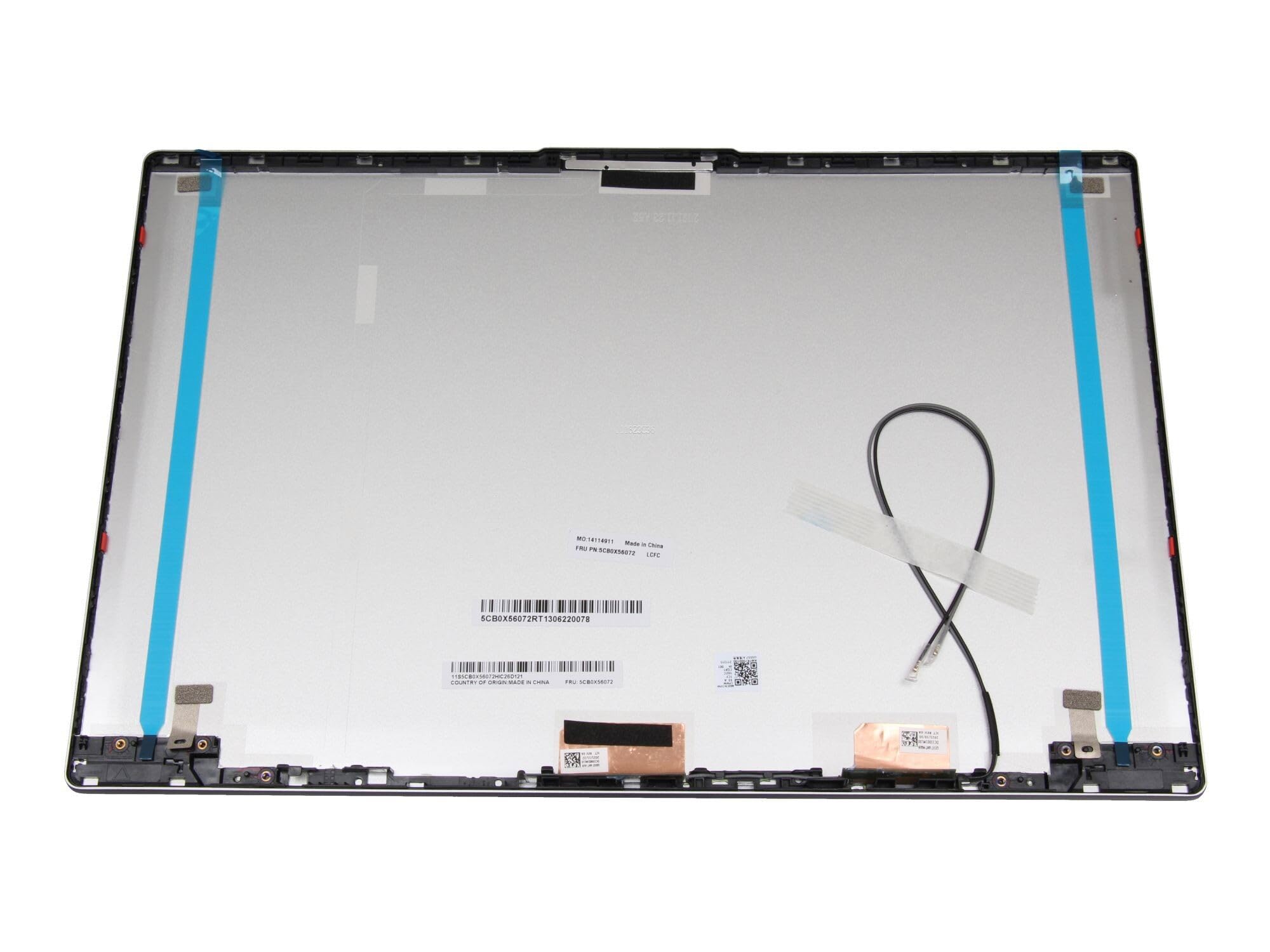 Lenovo 5CB0X56072 Original Displaydeckel 39,6cm (15,6 Zoll) Silber (grau/Silber) für IdeaPad 5-15ARE05 (81YQ), 5-15IIL05 (81YK), 5-15ITL05 (82FG), 5-15ALC05 (82LN)
