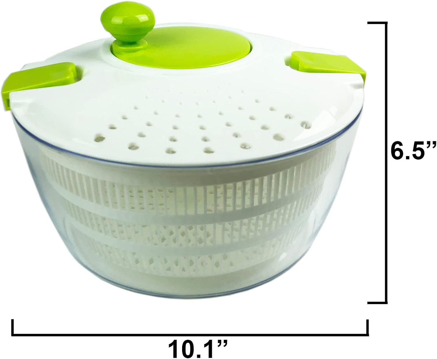 HUJI Multifuncional Gran Ensalada Spinner (4 cuartos de galón) y Mandolina Set  5 cuchillas cortador, escurridor, Tosser, Secador de verduras con un