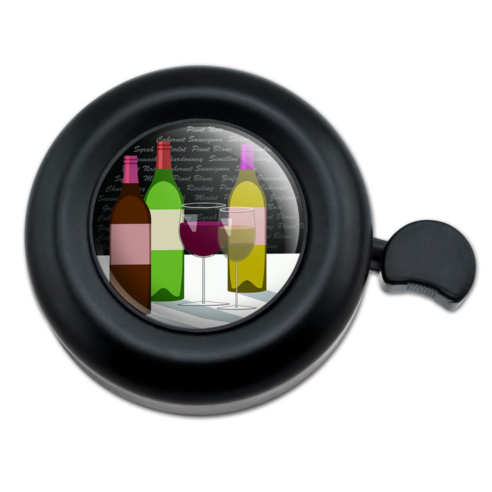 Graphics and More Wine Glasses and Bottles Merlot Shiraz Pinot Bicycle Handlebar Bike Bell