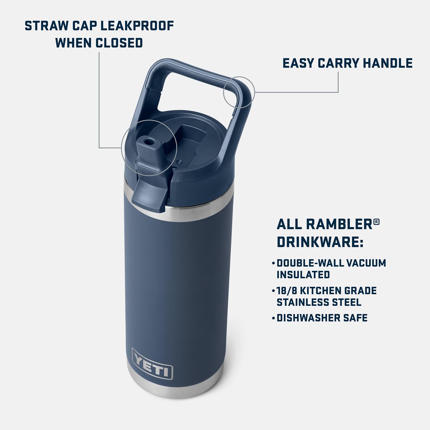 Amazon | YETI (イエティ) Rambler 18オンスボトル 真空断熱