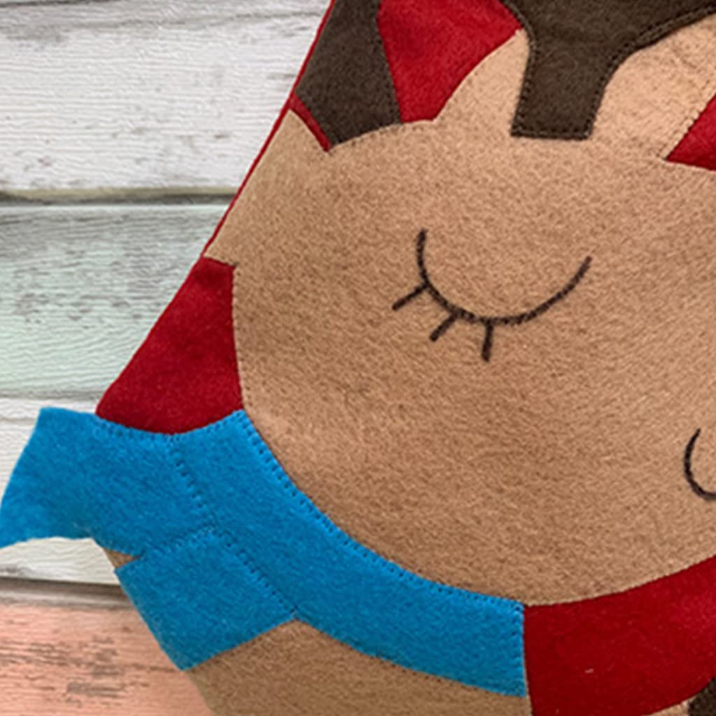 Produktbild von Foreverup 4 Stück Weihnachtsstrumpf Personalisiert, Gestrickt