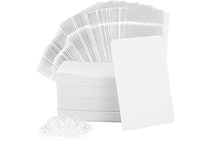 Yuntop Earring Display Holder Set - 100 Pcs Earring Cards with Self Adhesive Bags