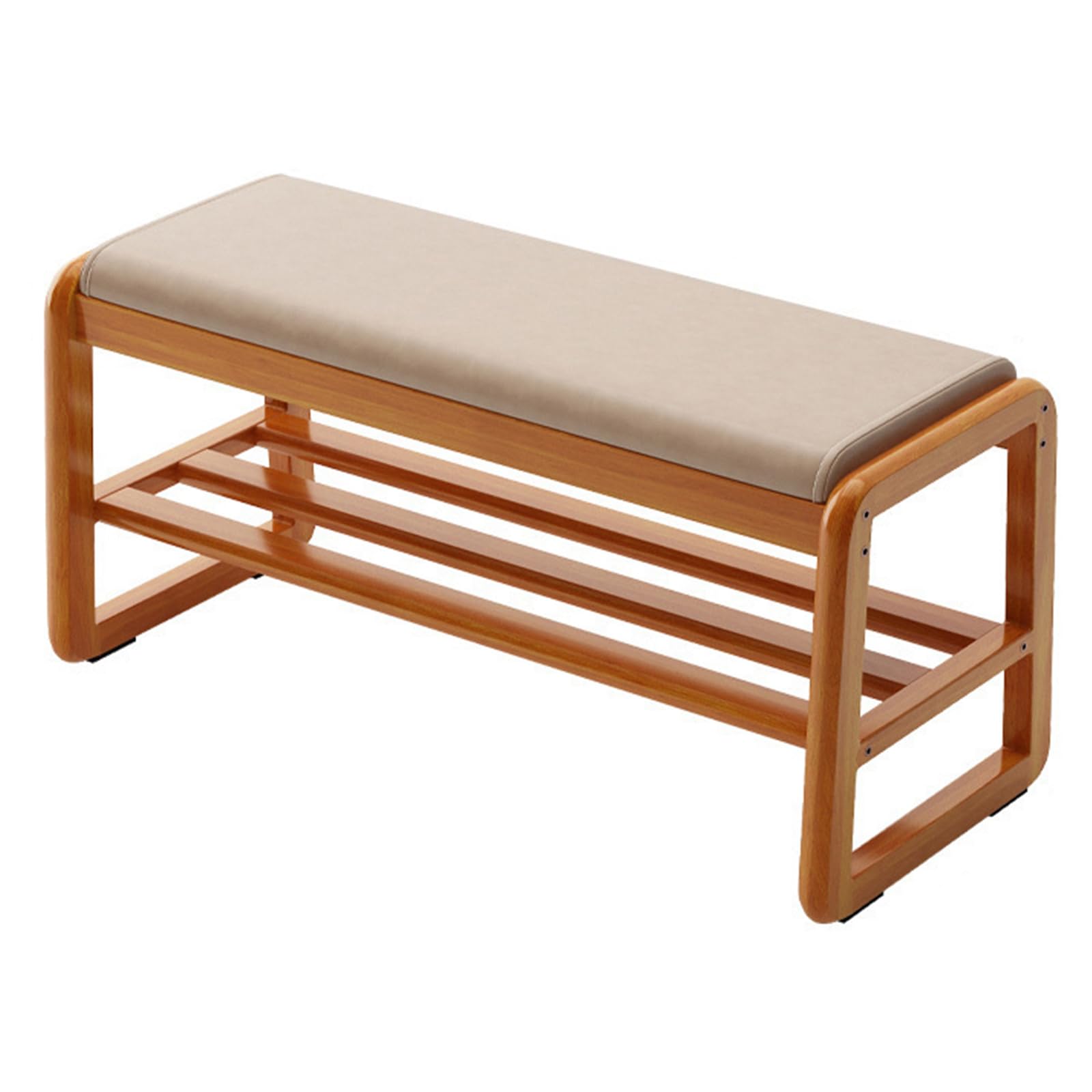 Banc à chaussures en bois avec coussin pour éliminer le désordre de l'entrée