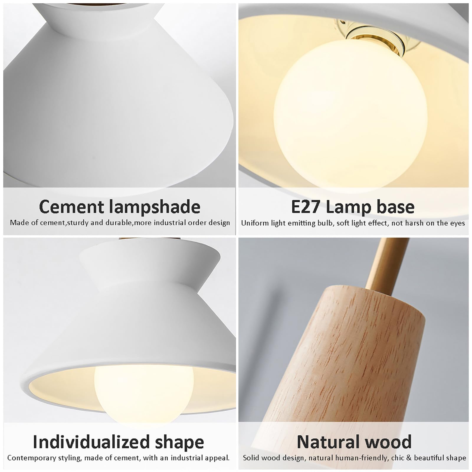 Mini lámpara colgante de hormigón, Moderna, 1 Luz para Isla de cocina, Cemento Industrial, lámparas colgantes modernas E26, accesorio de iluminación para cocina, Bar y dormitorio.