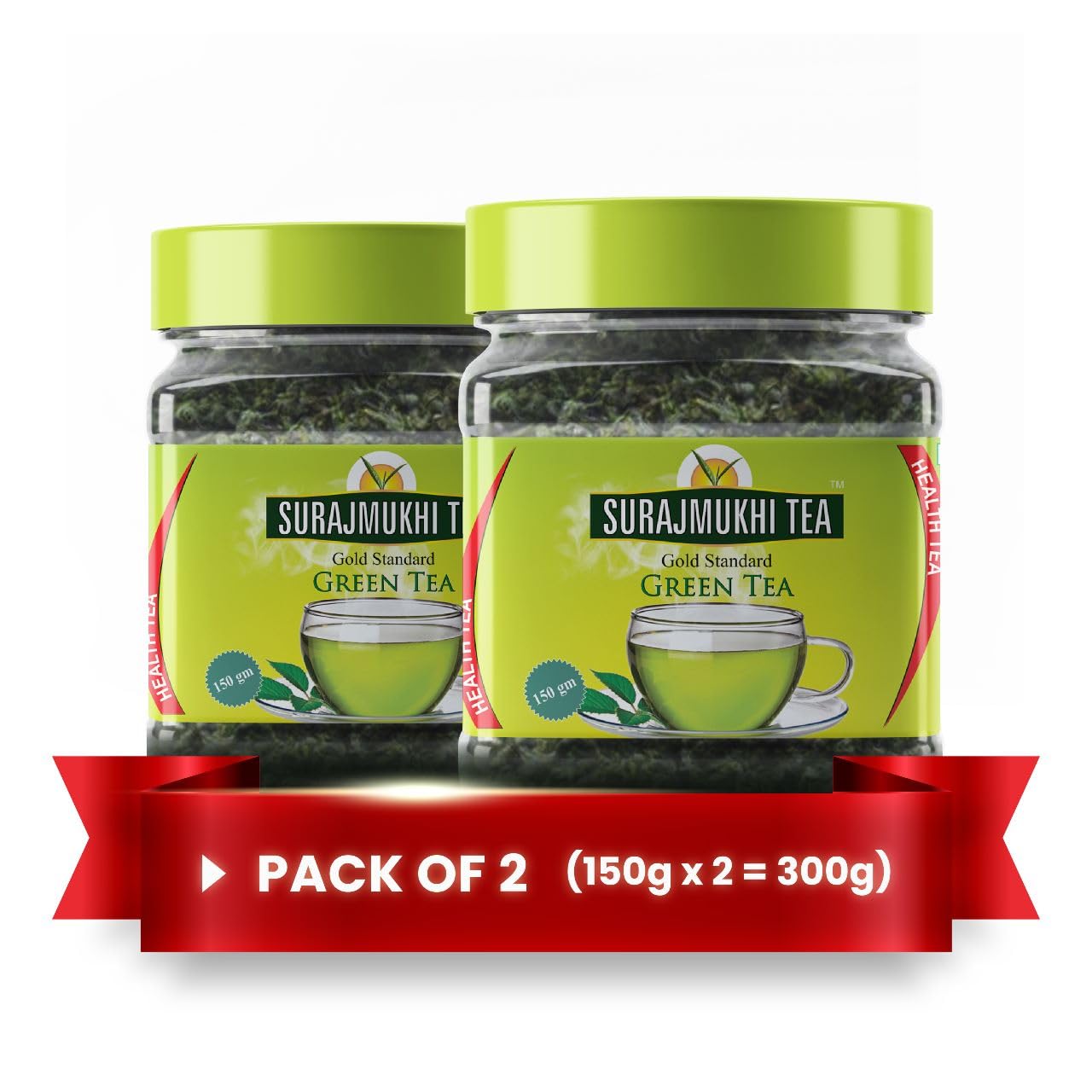 Surajmuki Green Tea Jar - 300g (Pack of 2) | 100% Pure Green Tea for Natural Detox and Weight Management | Rich in Anti-oxidants & Boosts Metabolism-image-34