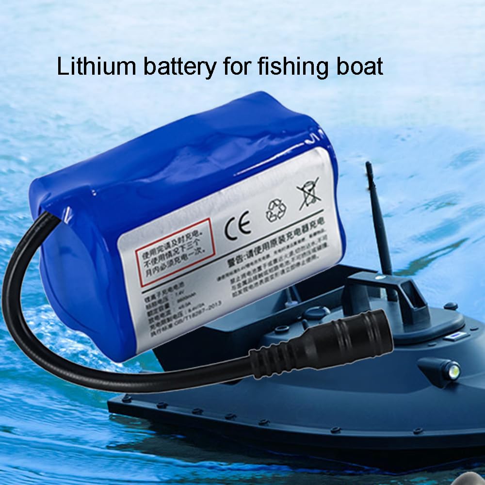 Batería para Barco de Pesca, batería para Barco de anidación RC, 7,4 V, 12 000 mAh, 15 000 mAh, 18 000 mAh, batería de Litio Recargable para Barco de anidación,7.4v,5200mAh