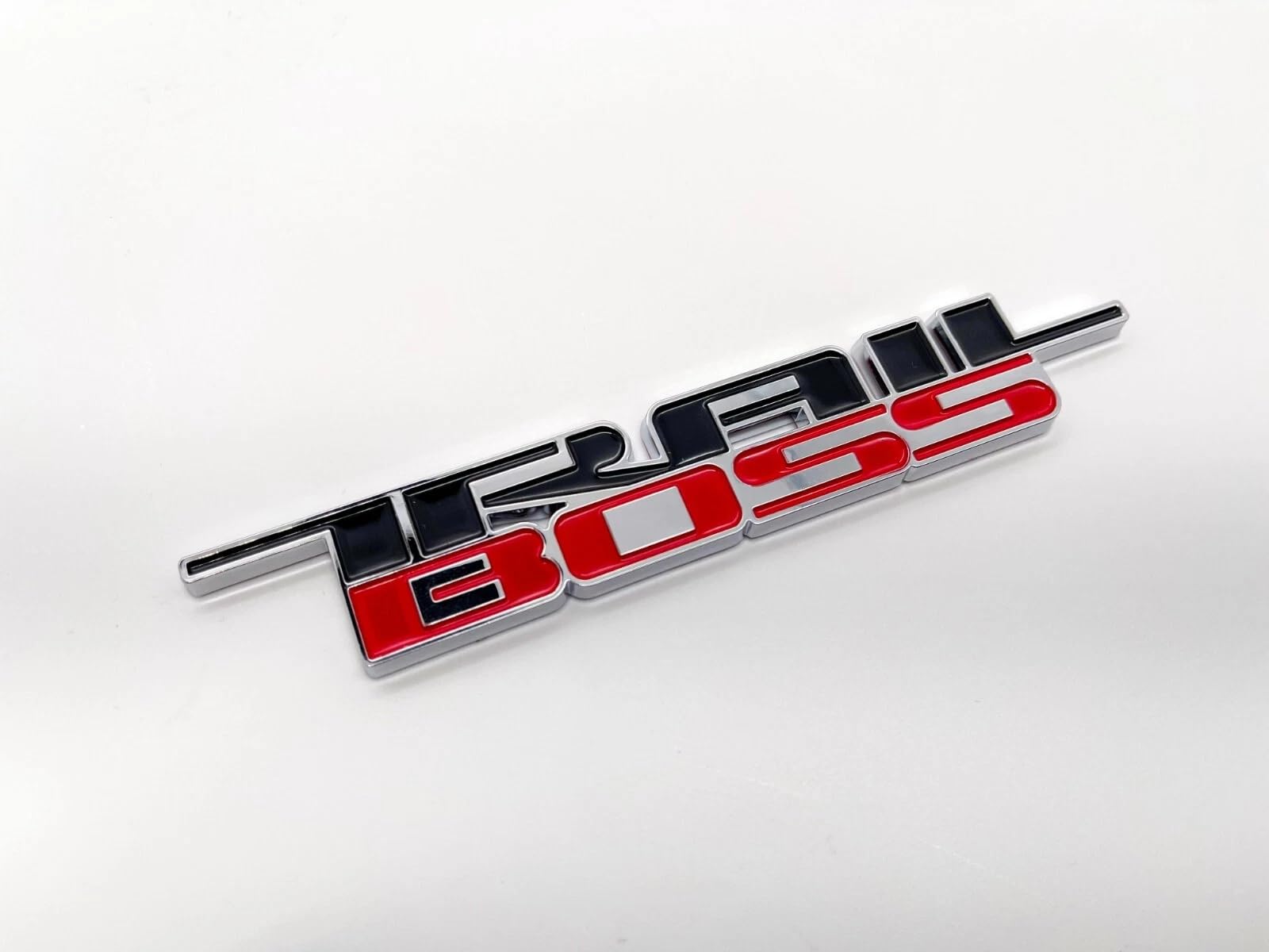 Photo 1 of 1Pc 2019-2024 Trail Boss Emblem 3D Badge Nameplate Logo Sticker Decal Replacement for Trail Boss 1500 2500 HD (Black/Red)