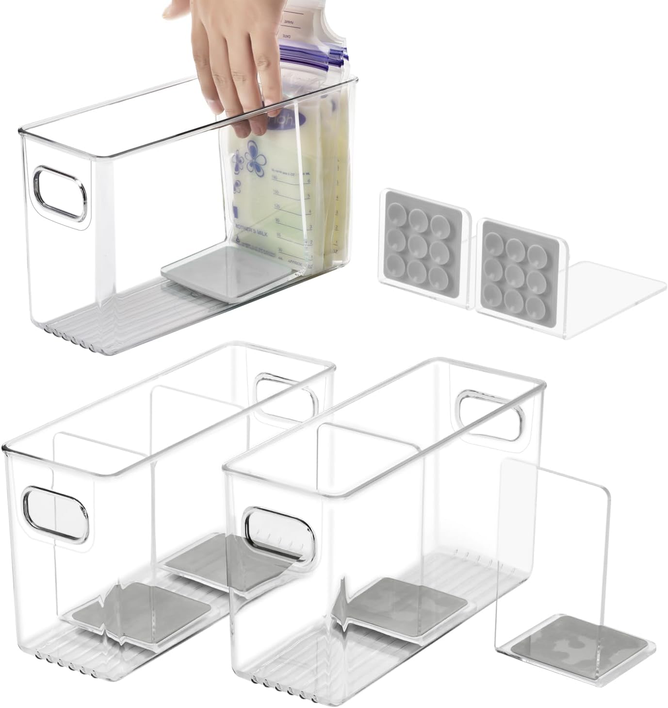 Ugotfeels Breastmilk Storage Container with L Shaped Separator Boards