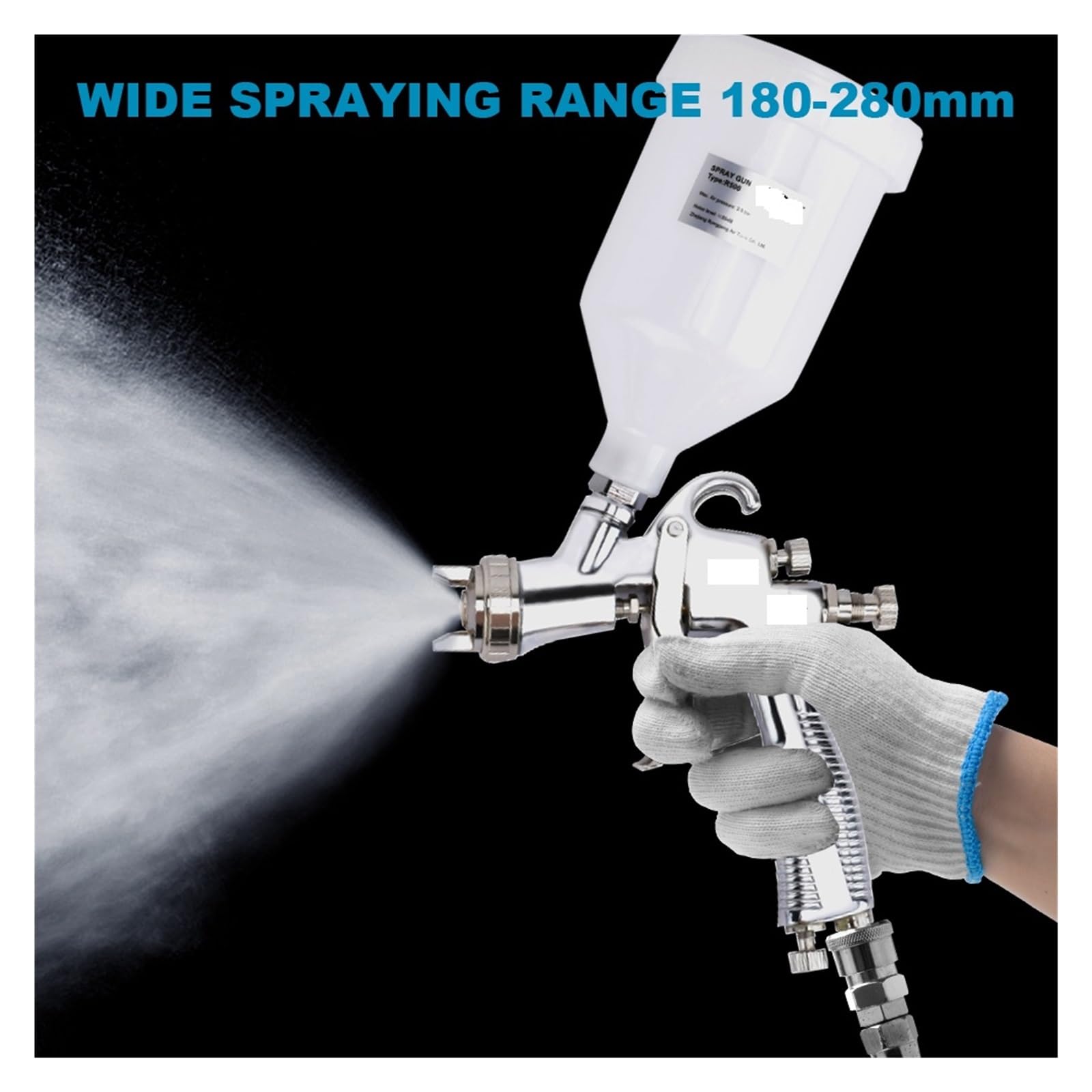 pistolet natryskowy, Air Spray Guns 1.3mm, .5mm, .7mm, 2.0mm Nozzles are Supplied Separately Full Surface