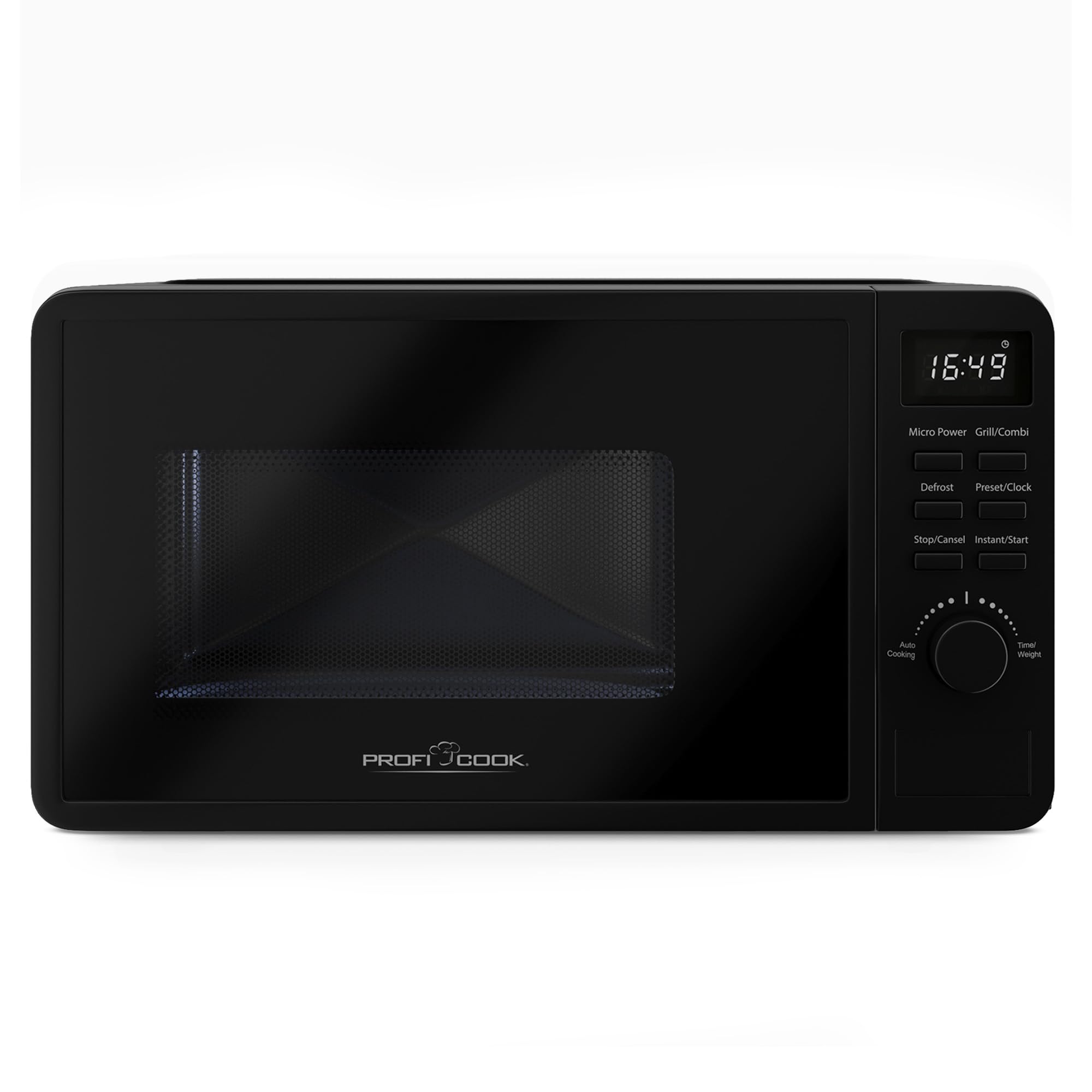 ProfiCook® Mikrowelle mit Grill | 800 Watt Grill | 20L | 8 Automatikprogramme | Timer | inkl. Drehteller und Grillrost | Uhrzeitanzeige | Microwellengerät | PC MWG 1319