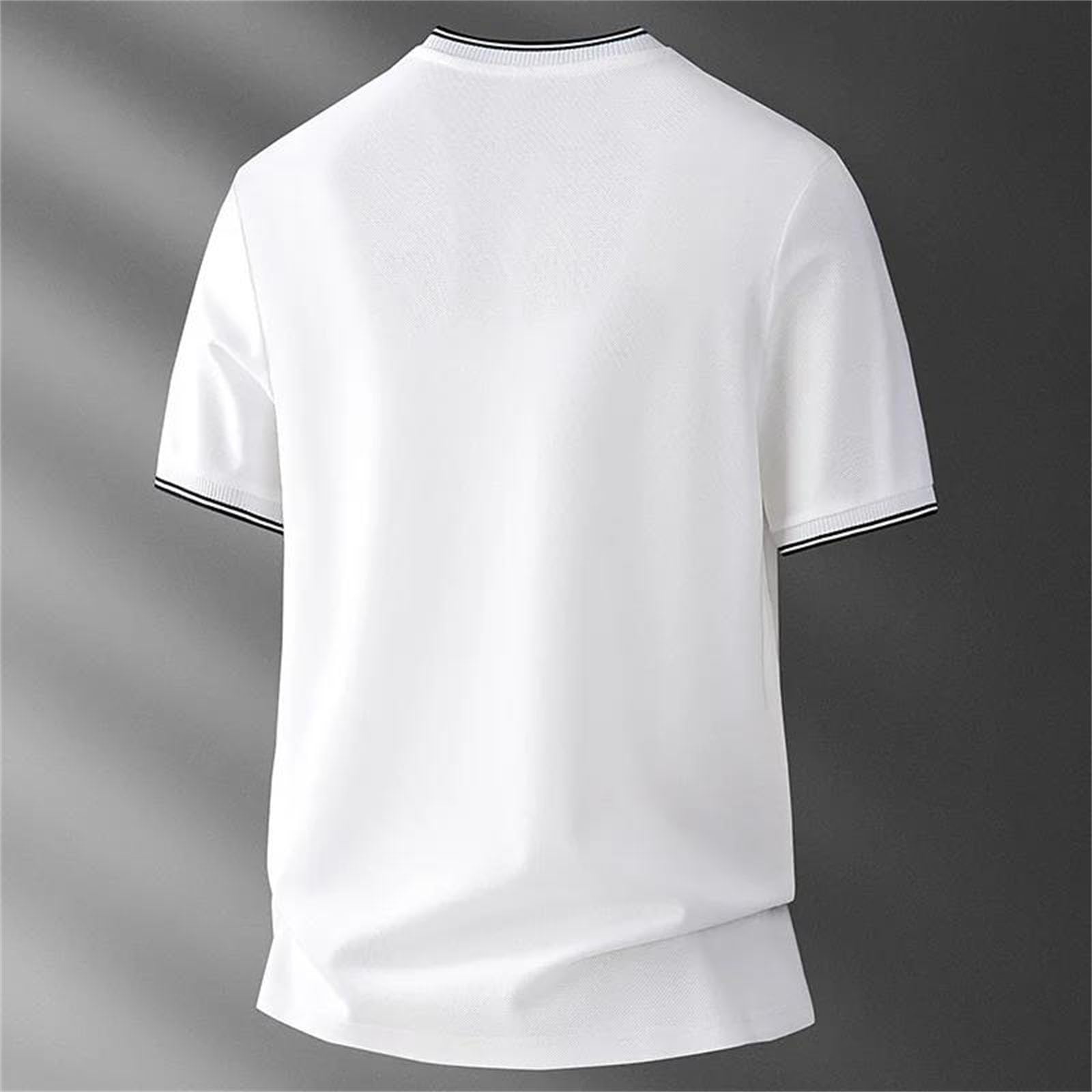 Camiseta de algodón para hombre, manga corta, transpirable, casual, holgada, ligera, para uso diario