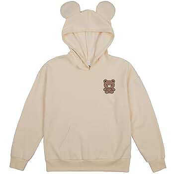 Amazon.com: Teddy Bear Youth Off-White Long Sleeve Hooded