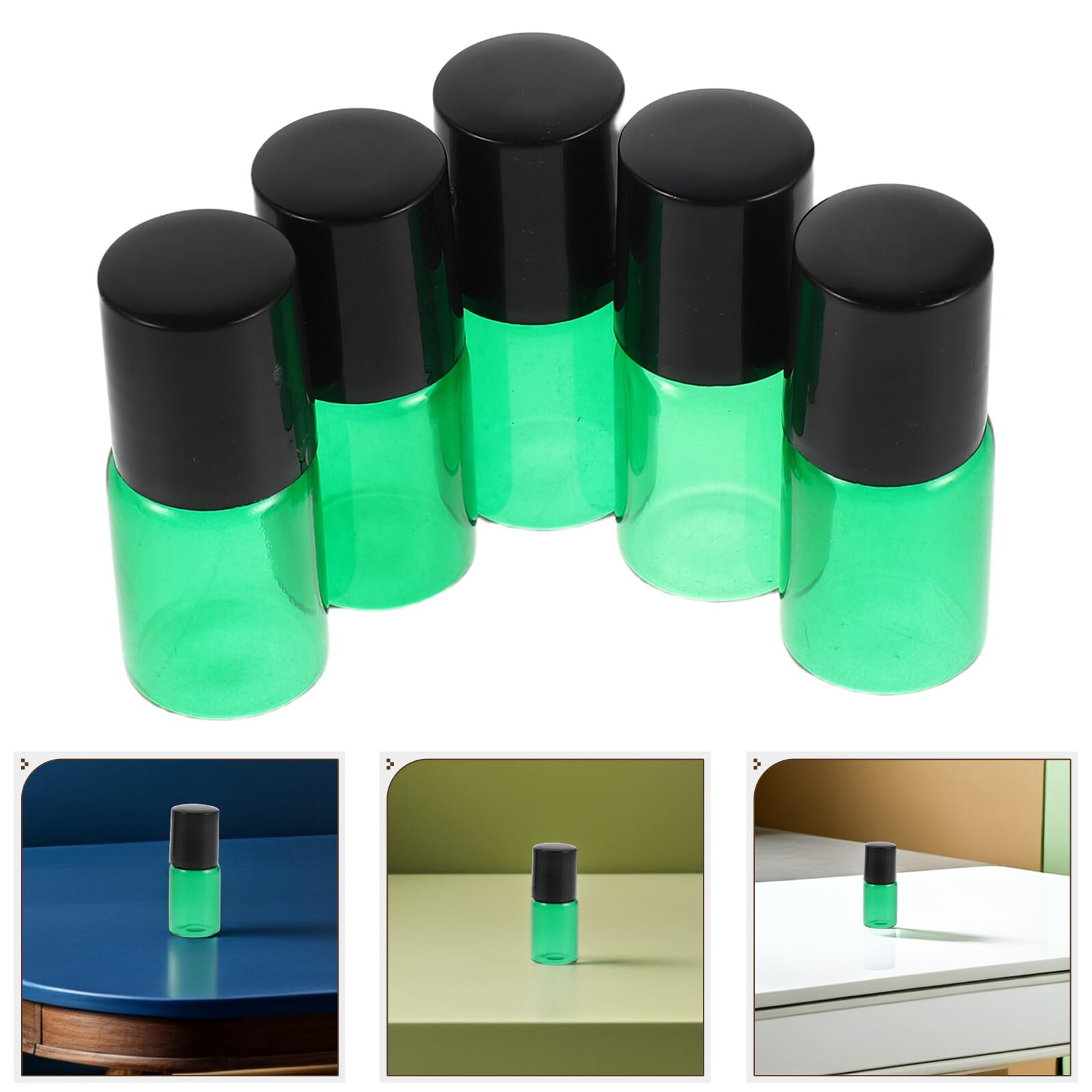 Set 15 Flaconi Roll-On in Vetro Ricaricabili da 2 Ml Contenitori Vuoti per Oli Essenziali Profumi e Aromaterapia Tappo a Chiusura Ermetica per Viaggi e Uso Quotidiano