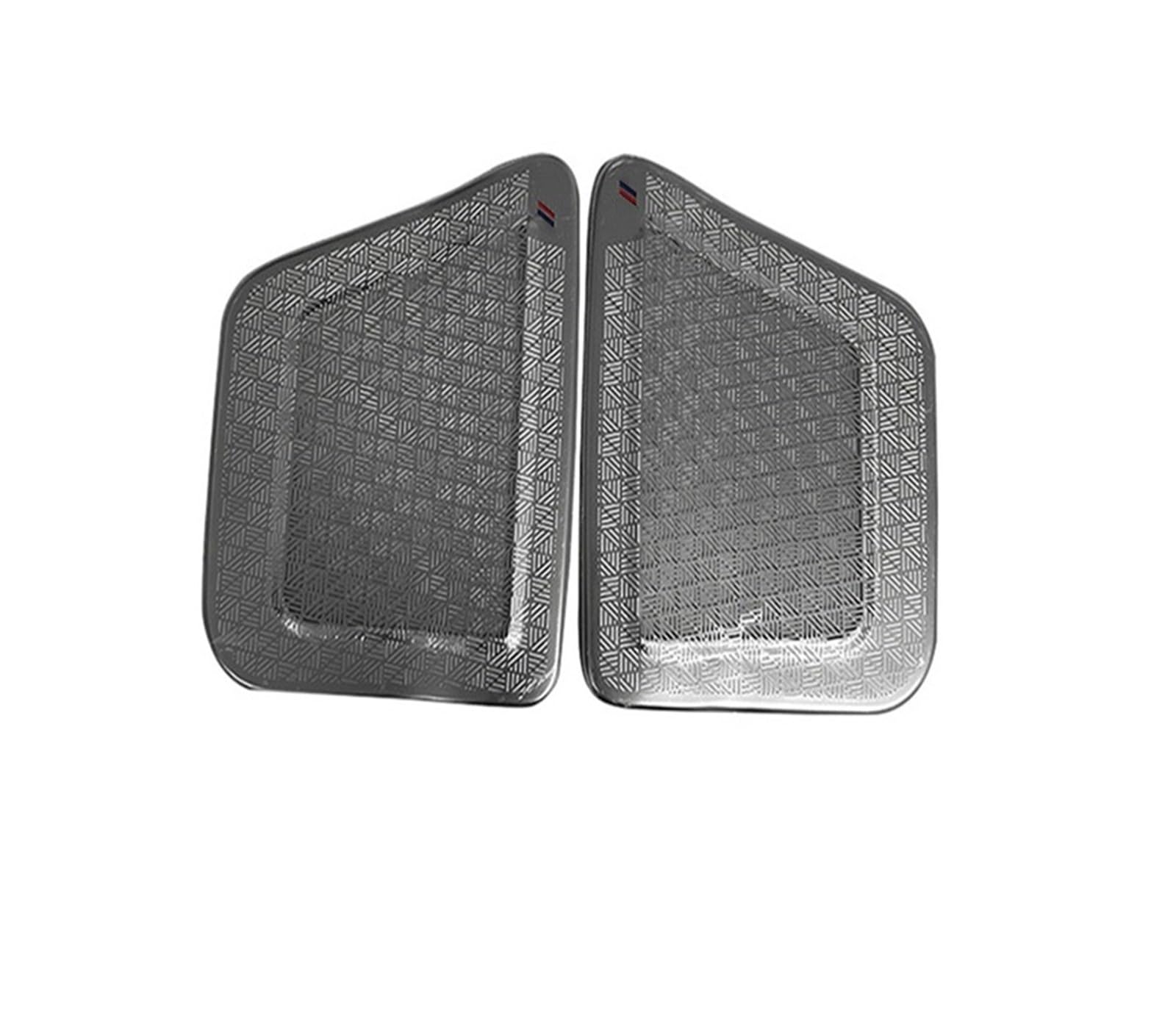 Autositz-Klimaanlagen-Steckdosenschutz-Staubschutzaufkleber, Innendekoration, Styling-Zubehör, kompatibel mit BMW 7er I7 G70, kratzfeste Luxus-Aufkleber(M silver-2 pcs)