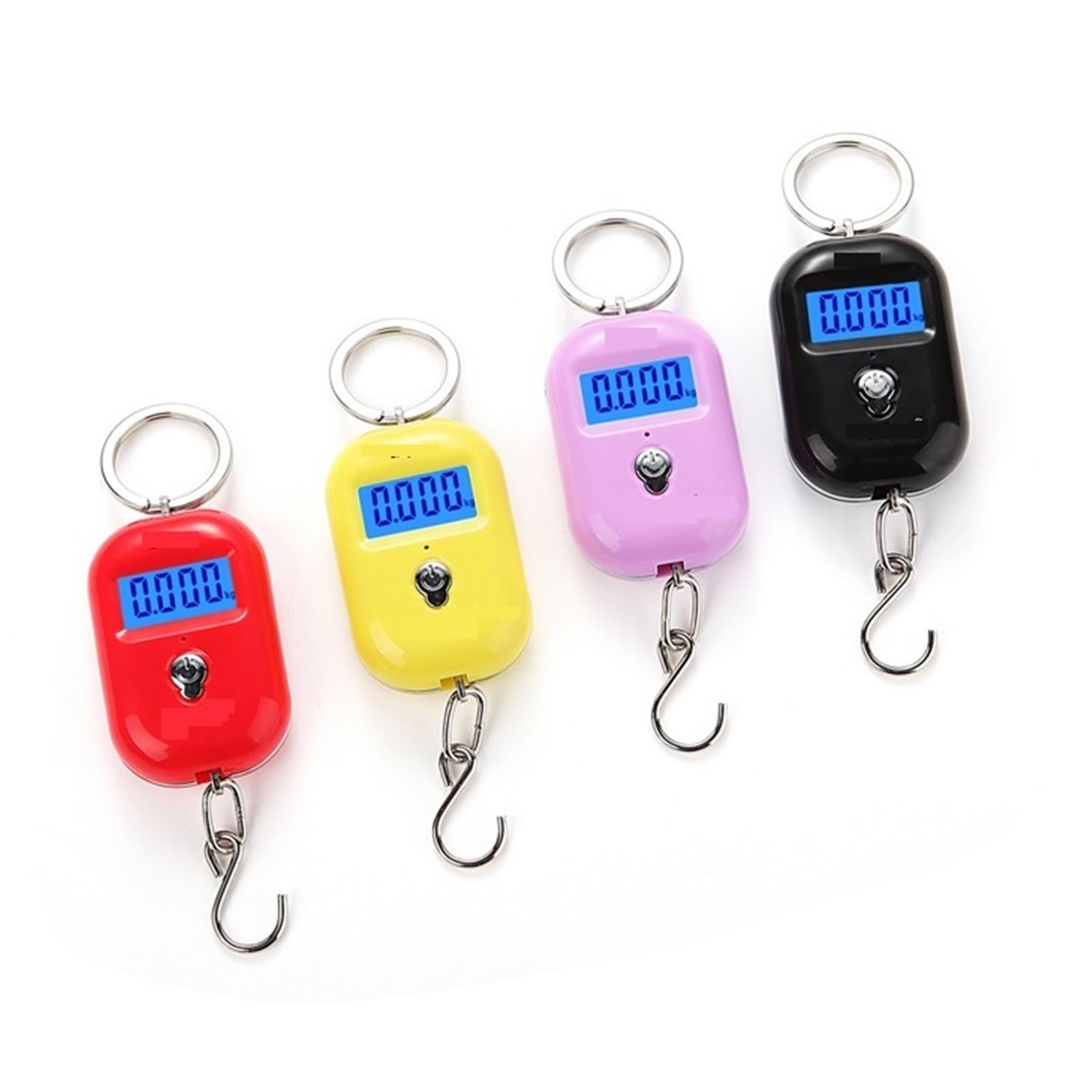 Digital Crane Scale, Cute Mini Digital Scale for Fishing Luggage Travel Weighting Keychain Hanging Electronic(Nero)