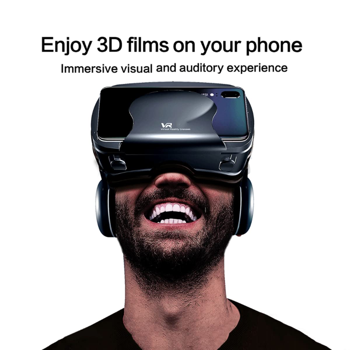 Zestaw słuchawkowy do wirtualnej rzeczywistości z kontrolerem Regulowane okulary 3D VR Zestaw słuchawkowy do wirtualnej rzeczywistości HD Blu-ray Ochrona oczu 5–7 cali dla telefonu/Androida / 379 (