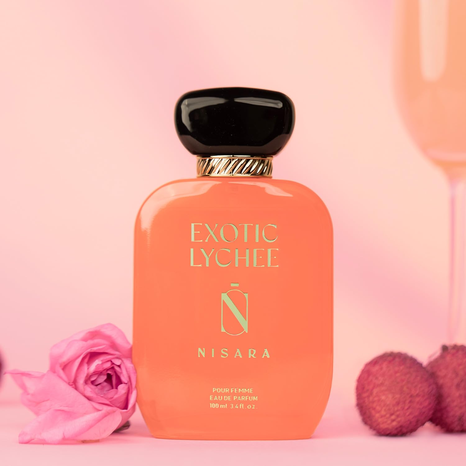 Nisara Exotic Lychee Gourmet EDP Perfume for Women,100 ml| Premium Long Lasting Eau De Parfum | Fruity & Caramel Fragrance with Apple, Lychee, Caramel Notes for Her 2