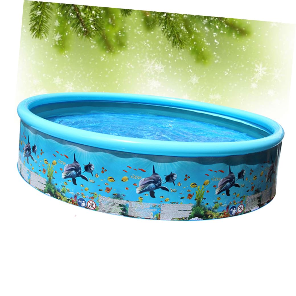 Piscina Rigida Rotonda per Bambini in Pvc, Gioco Acqua Outdoor | Tema Pesci Marini, 1 Pezzo, Festa Estiva, per Interazione Genitore-figlio, Giochi per Ragazzo Ragazza