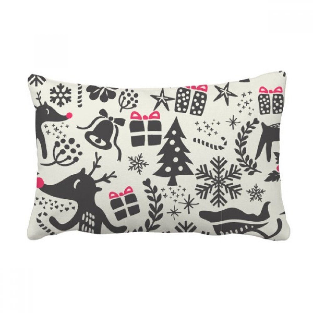 Oreiller lombaire de Noël multicolor 16x24 pouces pour canapé maison