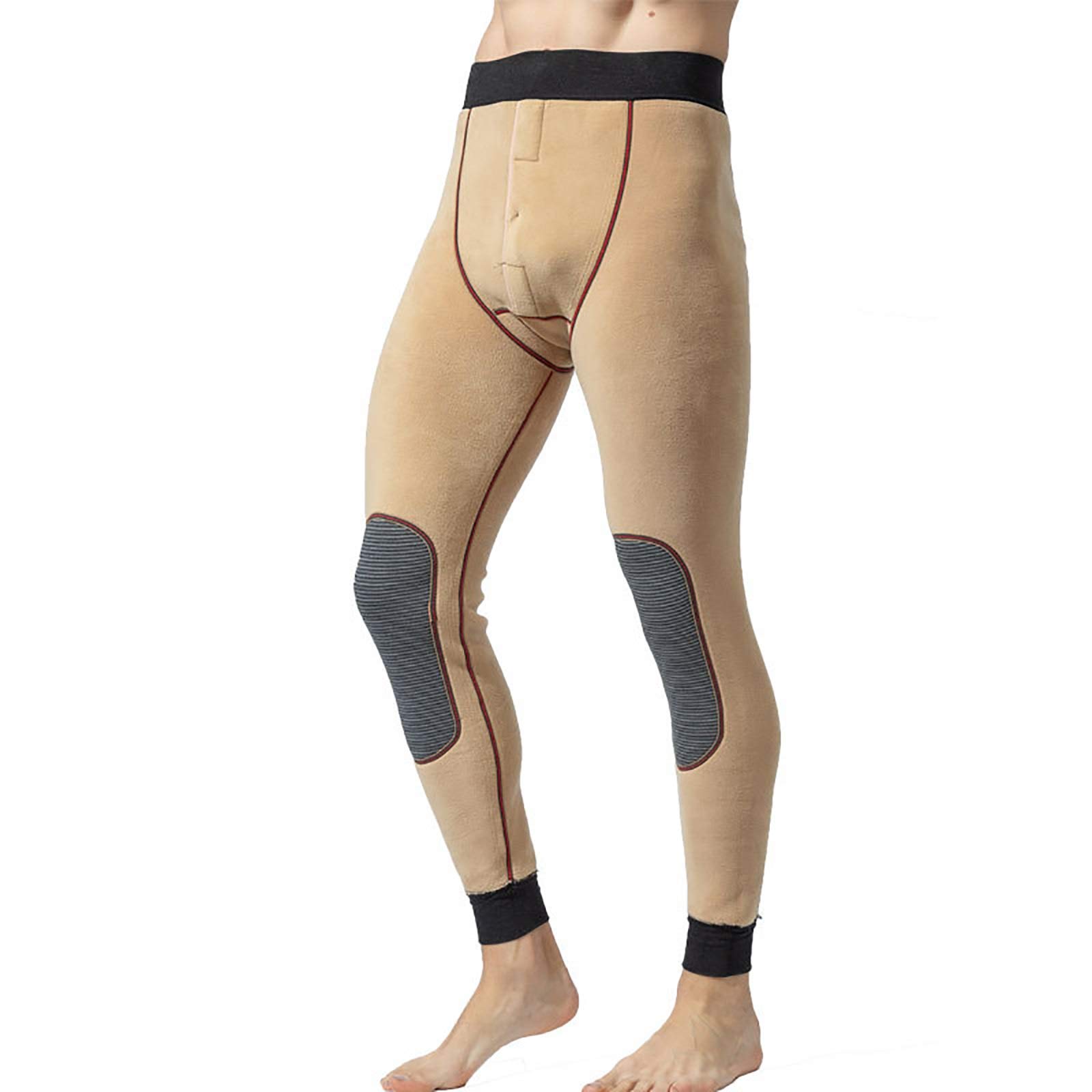 G&F Pantalones Térmicos Hombres Calzoncillos Largos Calentar Suave Cómodo Ropa Interior Leggings Bottoms (Color : Black, Size : 3XL)
