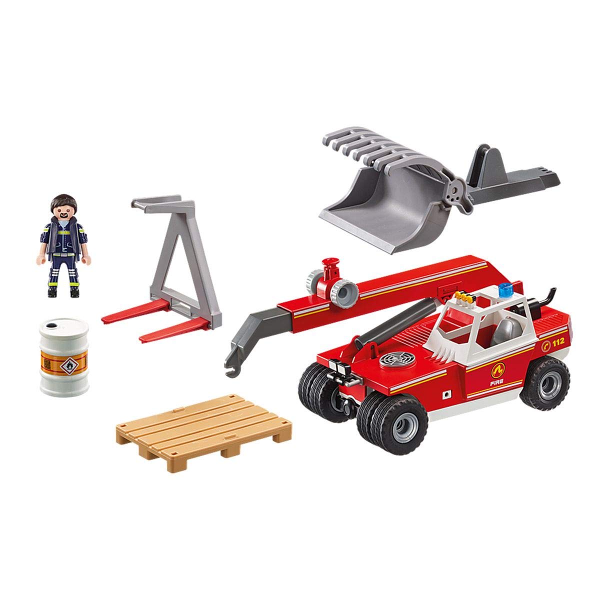 PLAYMOBIL City Action 9465 Feuerwehr-Teleskoplader, Ab 5 Jahren