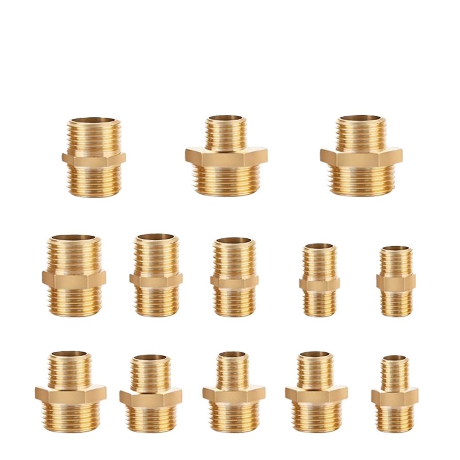 Szybkozłączka sześciokątna do rur mosiężnych 1/8" 1/4" 3/8" 1/2" 3/4" 1" z gwintem zewnętrznym wody, oleju, gazu(3l4 to 3l4,200 PCS)