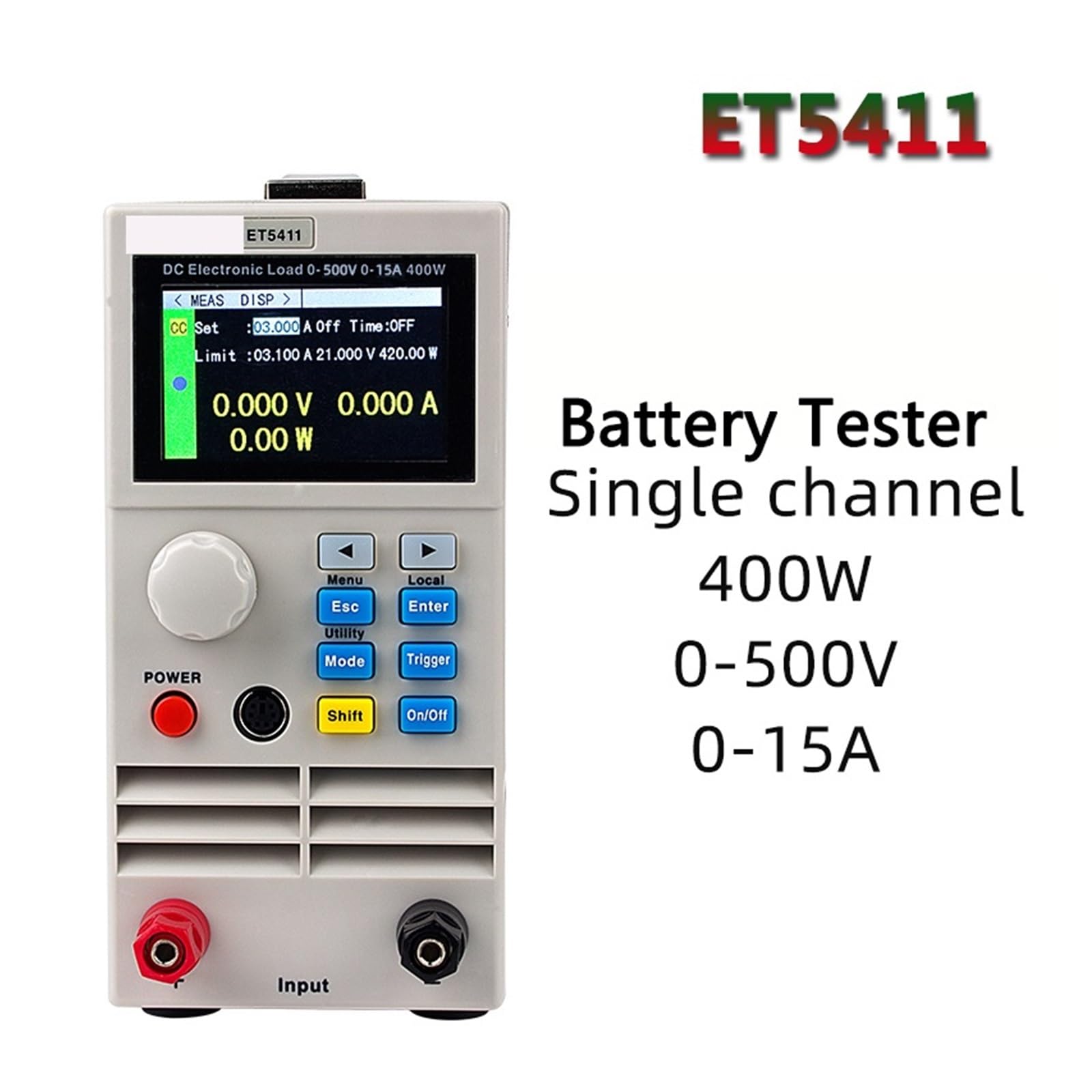 ET5410 400 W 150 V 40 A Obciążenie Profesjonalny programowalny odbiornik prądu stałego, sterowanie cyfrowe Obciążenie prądu stałego Elektroniczny tester akumulatorów ET5420 Pomiar rezystancji(ET5411)