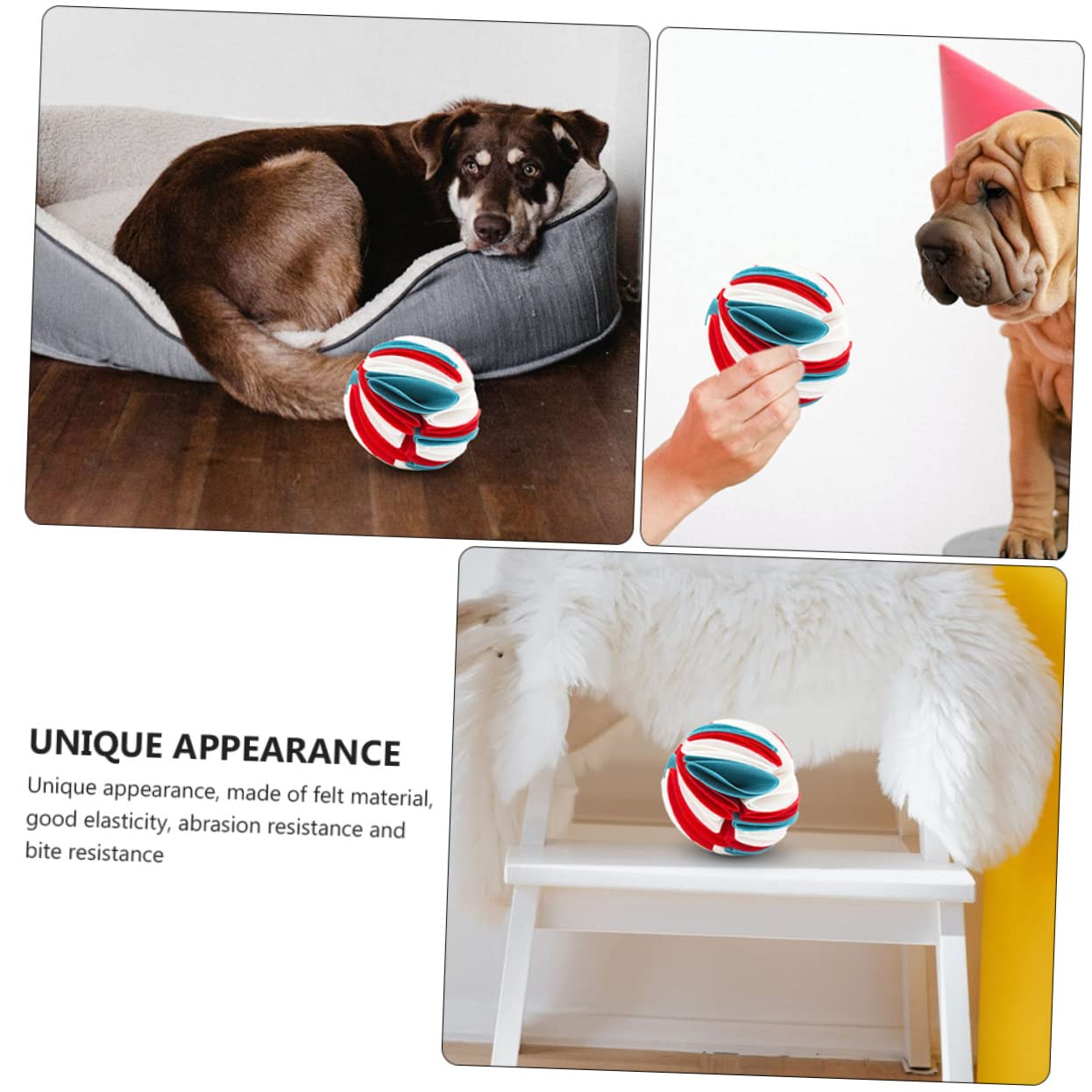 minkissy 3 Stück Kauspielzeug Für Hunde Hundespielzeug Leckerli-Spender Hundespielzeug Hunde-backenzahn-kauspielzeug Haustier-kauspielzeug Haustier-leckfutter-Spielzeug
