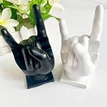 WADY Drum Stick Display Stand Creative Gifts Drummer, 'Rock Hand' Drumstick Holder, Organizer Set, Resin Case Rack, White